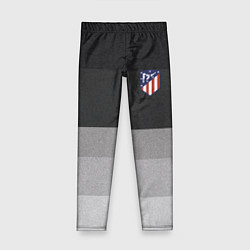 Леггинсы для девочки ФК Атлетико Мадрид: Серый стиль, цвет: 3D-принт