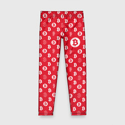 Леггинсы для девочки Bitcoin: Red Dream цвета 3D-принт — фото 1