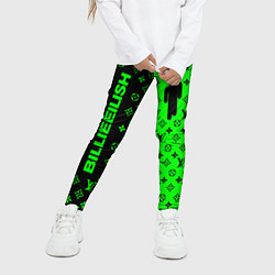 Леггинсы для девочки BILLIE EILISH x LV Green, цвет: 3D-принт — фото 2