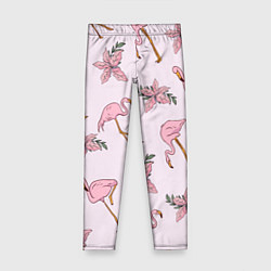 Леггинсы для девочки Розовый фламинго, цвет: 3D-принт