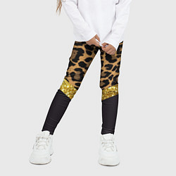 Леггинсы для девочки Леопардовый принт, цвет: 3D-принт — фото 2