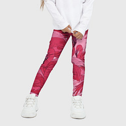 Леггинсы для девочки Розовые фламинго, цвет: 3D-принт — фото 2