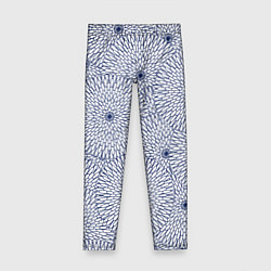 Леггинсы для девочки БЕЛЫЕ ХРИЗАНТЕМЫ ПАТТЕРН, цвет: 3D-принт