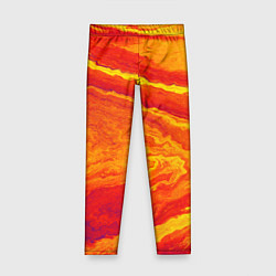 Леггинсы для девочки ПЯТНО ЮПИТЕРА ОРАНЖЕВЫЙ ГРАНЖ, цвет: 3D-принт