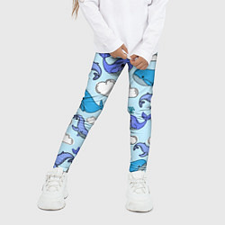 Леггинсы для девочки Небесные киты цвет, цвет: 3D-принт — фото 2