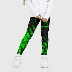 Леггинсы для девочки Monster Energy Текстура, цвет: 3D-принт — фото 2