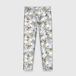 Леггинсы для девочки Банкноты 50 рублей, цвет: 3D-принт