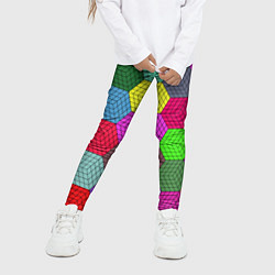 Леггинсы для девочки Геометрический узор Pattern, цвет: 3D-принт — фото 2