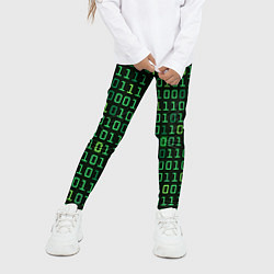 Леггинсы для девочки Двоичный Код Binary Code, цвет: 3D-принт — фото 2