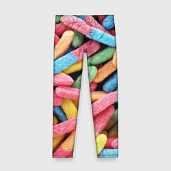 Леггинсы для девочки Мармеладные червячки, цвет: 3D-принт