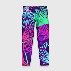 Леггинсы для девочки Neon color pattern Fashion 2023, цвет: 3D-принт