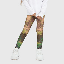 Леггинсы для девочки Цветной,абстрактный, графический рисунок, цвет: 3D-принт — фото 2