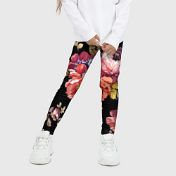 Леггинсы для девочки Розы в летней ночи Fashion trend, цвет: 3D-принт — фото 2