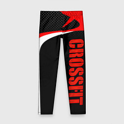 Леггинсы для девочки CrossFit - Красный спортивный, цвет: 3D-принт