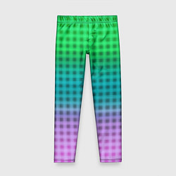 Детские легинсы Gradient lilac green plaid