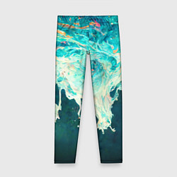 Леггинсы для девочки Поток воды, цвет: 3D-принт