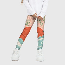 Леггинсы для девочки Бурные волны на закате, цвет: 3D-принт — фото 2