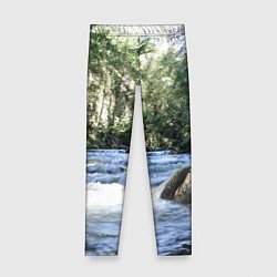 Леггинсы для девочки Течёт река в лесу, цвет: 3D-принт