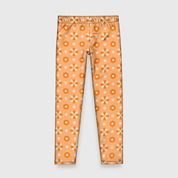 Леггинсы для девочки Абстракция - оранжевые зонтики, цвет: 3D-принт