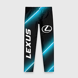 Леггинсы для девочки Lexus неоновые лампы, цвет: 3D-принт