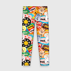 Леггинсы для девочки Skzoo stickers characters, цвет: 3D-принт