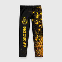 Детские легинсы Sporting - gold gradient: по-вертикали