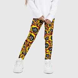 Леггинсы для девочки Serious Sam logo pattern, цвет: 3D-принт — фото 2