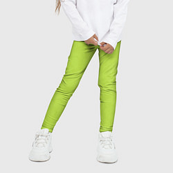 Леггинсы для девочки Текстурированный ярко зеленый салатовый, цвет: 3D-принт — фото 2