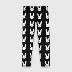 Леггинсы для девочки Bunny pattern black, цвет: 3D-принт
