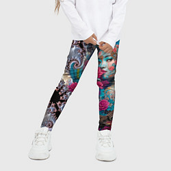 Леггинсы для девочки Japanese beauty - irezumi, цвет: 3D-принт — фото 2