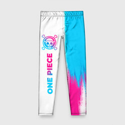 Детские легинсы One Piece neon gradient style: по-вертикали