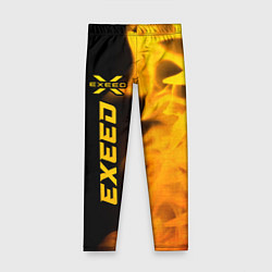 Леггинсы для девочки Exeed - gold gradient: по-вертикали, цвет: 3D-принт