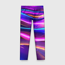 Леггинсы для девочки Неоновые волны, цвет: 3D-принт