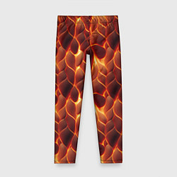 Леггинсы для девочки Огненная мозаичная текстура, цвет: 3D-принт