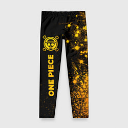 Детские легинсы One Piece - gold gradient: по-вертикали