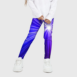 Леггинсы для девочки Космическое свечение, цвет: 3D-принт — фото 2