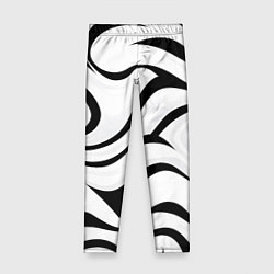 Леггинсы для девочки Анималистическая абстракция зебры, цвет: 3D-принт