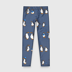 Леггинсы для девочки Забавное семейство пингвинов, цвет: 3D-принт