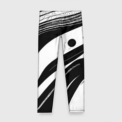 Детские легинсы Abstract black and white composition