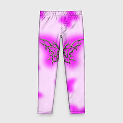 Леггинсы для девочки Y2K purple butterfly, цвет: 3D-принт