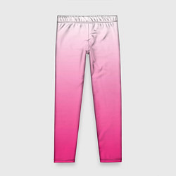 Леггинсы для девочки Бело-розовый градиент, цвет: 3D-принт