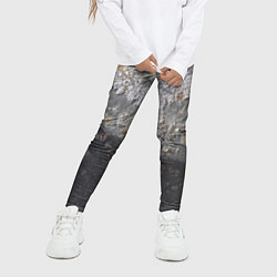 Леггинсы для девочки Коррозия металла гранж текстура, цвет: 3D-принт — фото 2