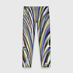 Леггинсы для девочки Струйчатый перламутровый узор, цвет: 3D-принт