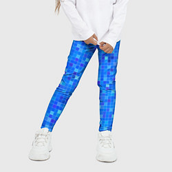 Леггинсы для девочки Голубая мозаика, цвет: 3D-принт — фото 2