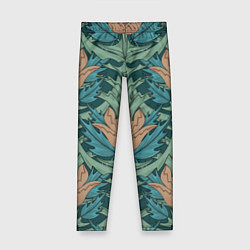 Детские легинсы Цветы в стиле Уильяма Морриса - паттерн