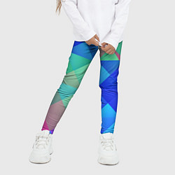 Леггинсы для девочки Разноцветные фигуры, цвет: 3D-принт — фото 2