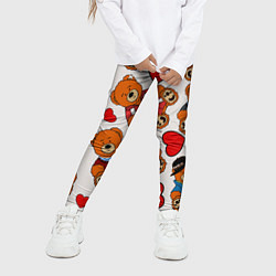 Леггинсы для девочки Медведи - персонажи из Слово пацана, цвет: 3D-принт — фото 2