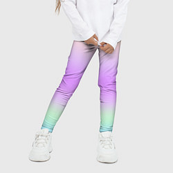 Леггинсы для девочки Голографический яркий градиент, цвет: 3D-принт — фото 2