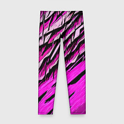 Детские легинсы Розовые и чёрные полосы