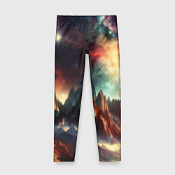 Леггинсы для девочки Space landscape with mountains, цвет: 3D-принт